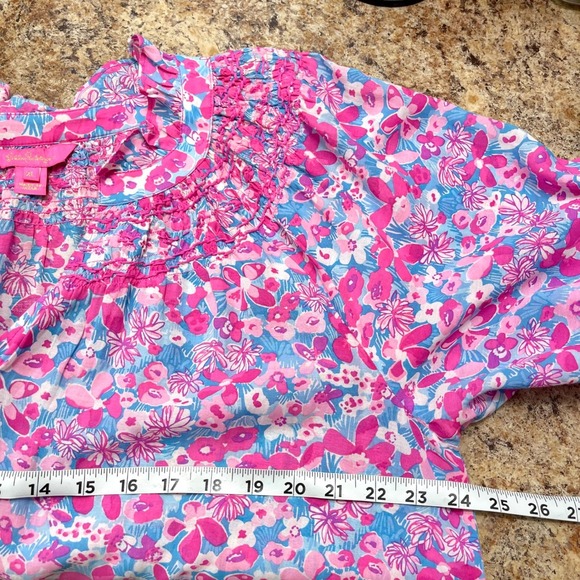 Lilly Pulitzer Lourdes 3/4 Sleeve Cotton in Pink Baby Bloomer Size XL - Picture 12 of 12